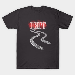Drift Car Tyre Tracks T-Shirt